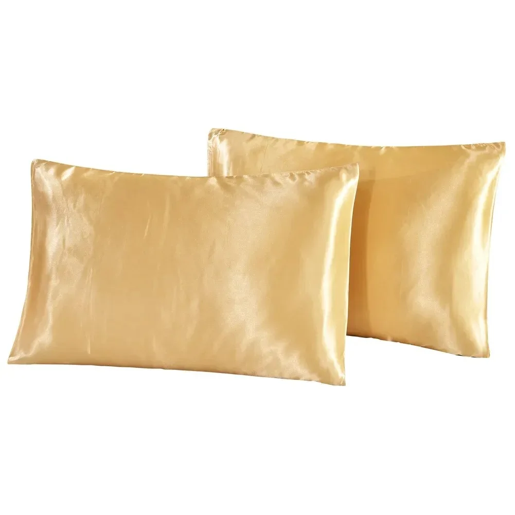 Taies d’oreiller en satin (lot de 2)