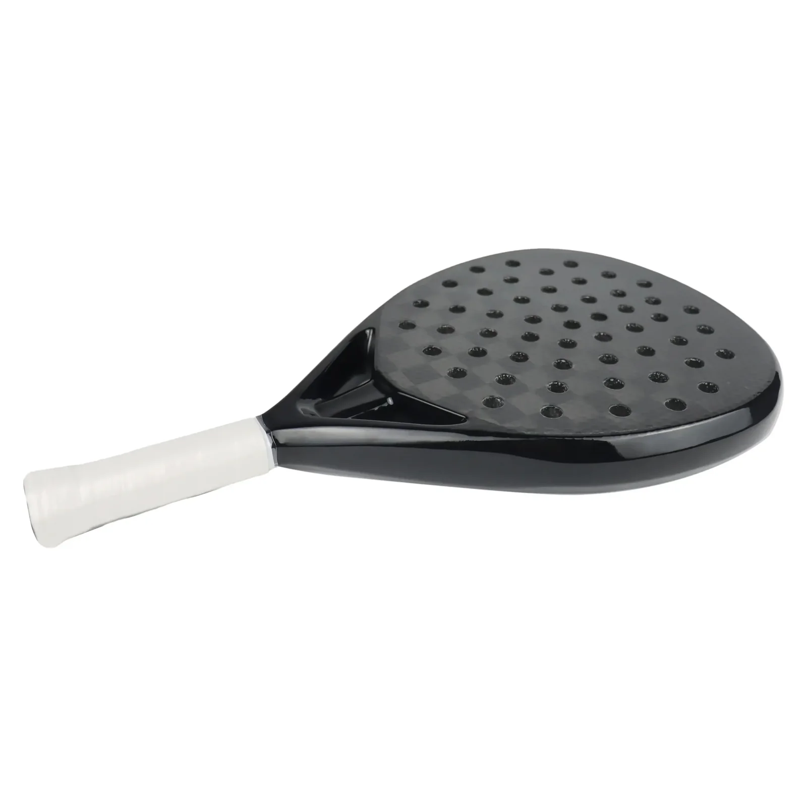 Raquette de padel carbone noire, vue 3