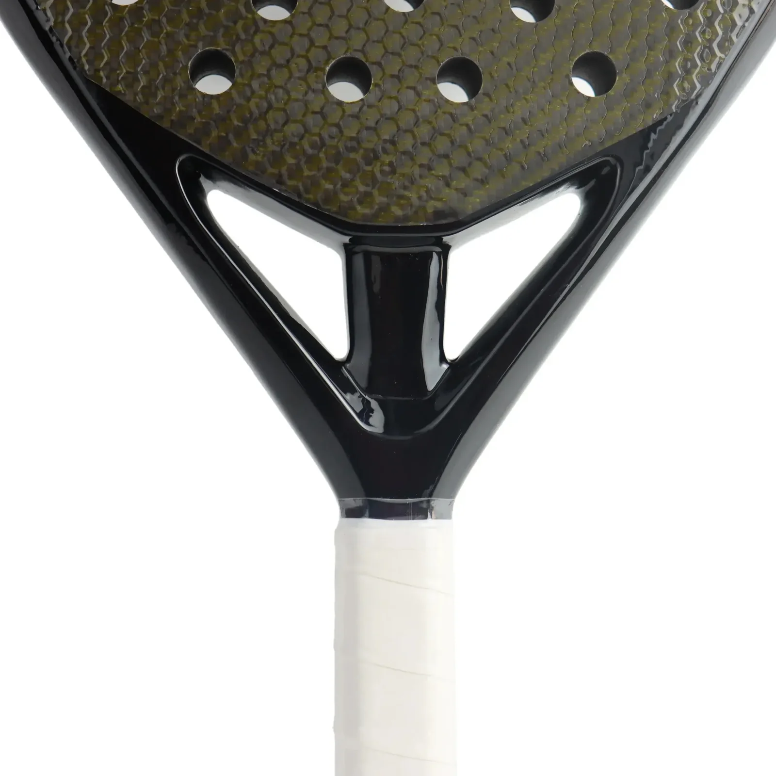 Raquette de padel carbone noire, vue 4