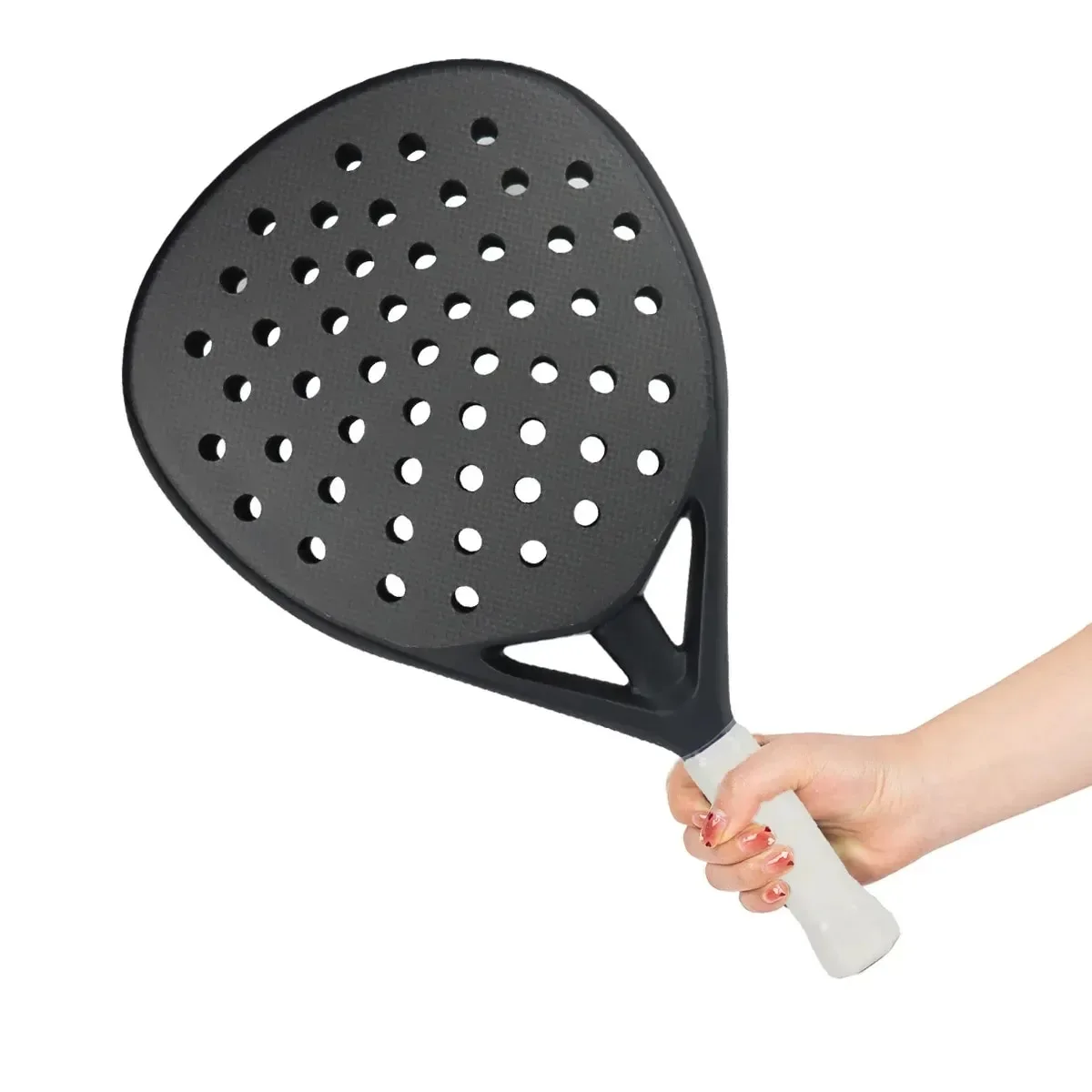 Raquette de padel carbone noire, vue 5