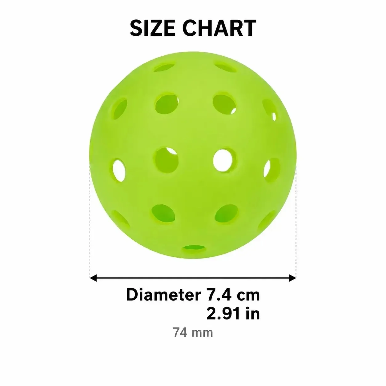 Lot de 12 balles de pickleball extérieur, vue 3