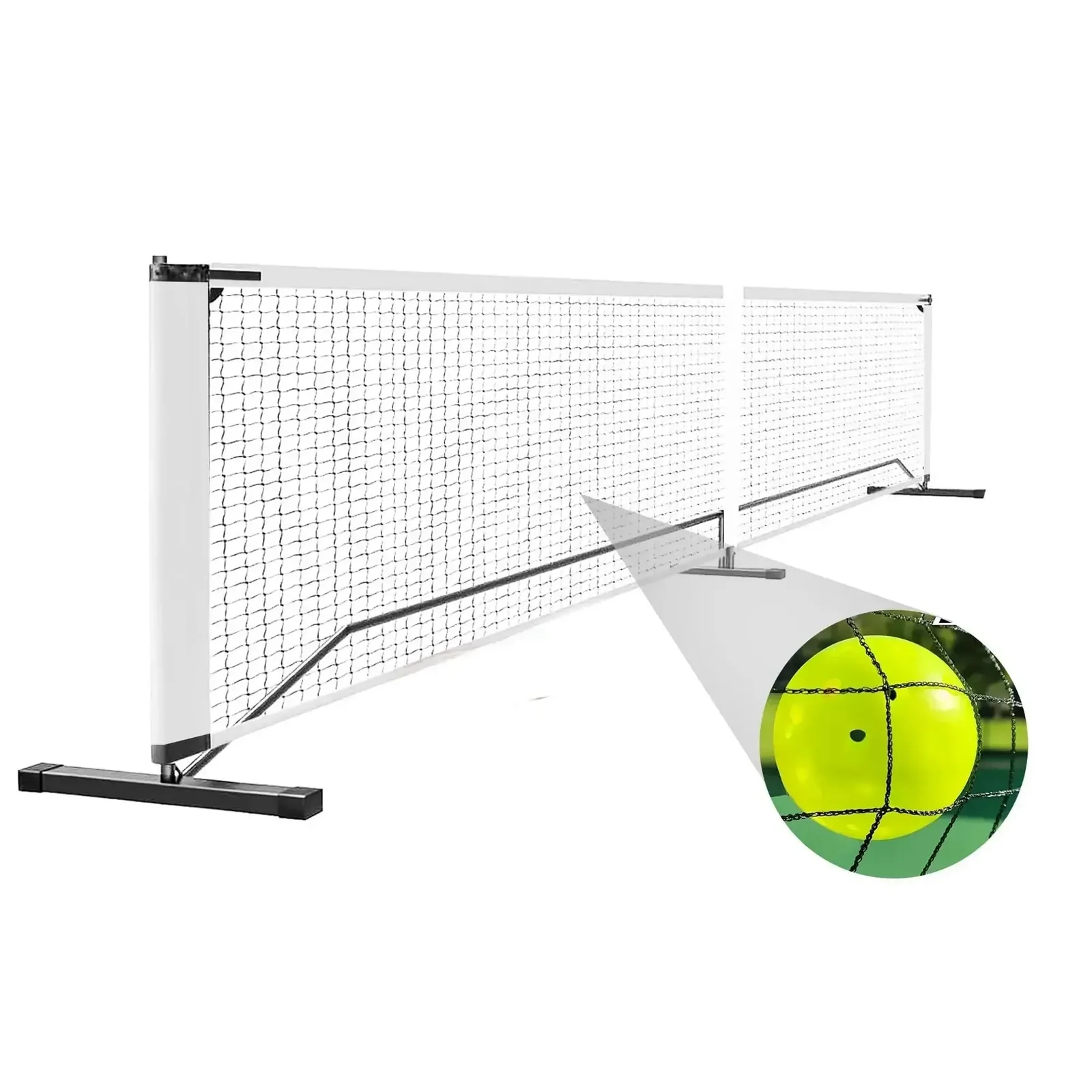 Filet de pickleball portable + 4 raquettes bois, vue 4
