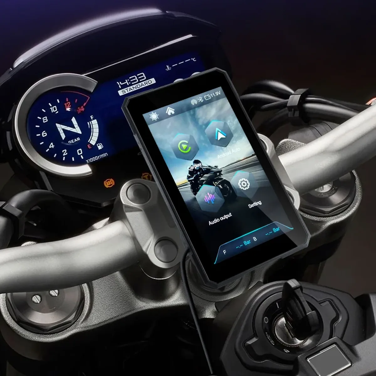 Écran CarPlay & Android Auto moto 5 pouces